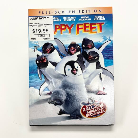 NEW SEALED Happy Feet DVD Full Screen 2006 Animated Family Penguin PG Warner - Picture 1 of 7
